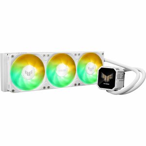 TUF Gaming LC III 360 ARGB LCD all-in-one liquid CPU cooler with pre-installed triple fans designed for high airflow & sta
