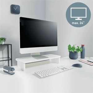 ACCO Ergo Monitor Stand - Up to 61 cm (24") Screen Support - 20 kg Load Capacity - 8 cm Height x 56 cm Width x 21 cm Depth