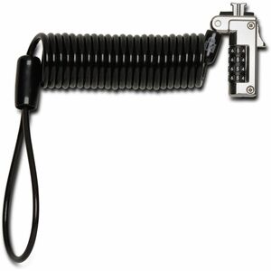 ACCO Slim Cable Lock For Notebook - 1.80 m Cable - Resettable - 4-wheel - Combination Lock - Carbon Steel - For Notebook -