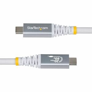 StarTech.com CC3M20GUSB4CXW. Kabellänge: 3 m. Anschluss 1: USB C, Anschluss 2: USB C, USB Version: USB4 Gen 2x2, Max. Date