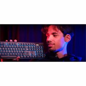 CHERRY XTRFY G8A-25100 Gaming Keyboard - Full-size - Wired/Wireless Connectivity - USB Type A Interface - RGB LED - French
