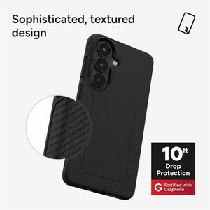 ZAGG Luxe Case for Samsung Galaxy S26 Smartphone - Textured Grip - Black - Drop Resistant, Impact Resistant, Scratch Resis
