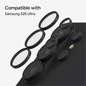 invisibleSHIELD Hoops Camera Lens Protector - Black - Tempered Glass