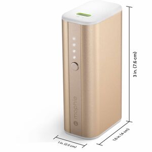mophie Powerstation Mini Power Bank - Gold - For Apple Device, USB Type C Device, iPhone, Smartphone - 1 x Type-C 20W - 50