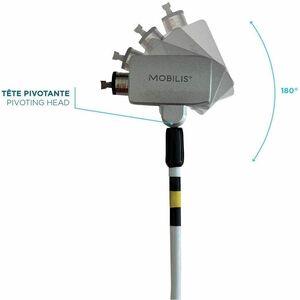 Câble de verrouillage MOBILIS Pour Ordinateur Portable - 180 cm (70,87") Câble - Fermeture à clé - Blanc - Acier - Pour Or