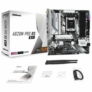 ASRock A620M Pro RS WiFi Gaming-Desktop-Motherboard - AMD A620 Chipsatz - Buchse AM5 - Micro ATX - Ryzen 7 Unterstützter P