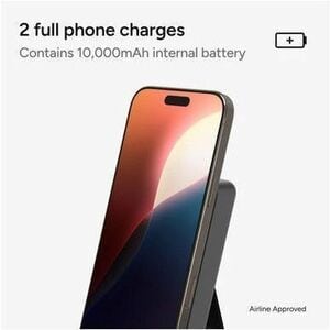 mophie powerstation Power Bank - For Smartphone, Headphone, Tablet PC - 10000 mAh - 20 W - USB Type-C Connector - Qi2 Cert