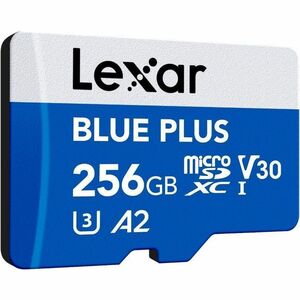 Lexar BLUE PLUS 256 GB Class 10/UHS-I (U3) V30 microSDXC - 170 MB/s Read - 10 Year Warranty