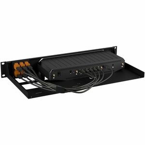 Étagère RACKMOUNT.IT 1.3U Montable en rack pour Routeur, Système d'alimentation, Antenne Profondeur de Rail - Jet Noir