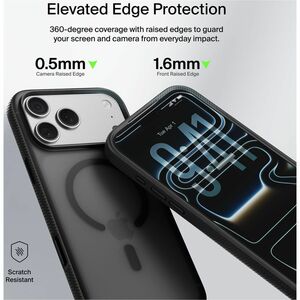 Belkin SheerForce Grip Series Case for iPhone 17 Pro - For Apple iPhone 17 Pro Smartphone - Anti-slip textured - Black - T