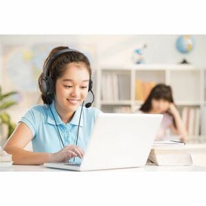 Kensington Classic Kabel Kopfbügel, Auf den Ohren Stereo Headset - Schwarz - Binaural - Ohrumschließend - 200 cm Kabel - G