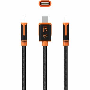 j5create JUCX25L18 1.80 m USB-C Data Transfer Cable - 1 Each - Cable for Tablet, Smartphone, Notebook, Desktop Computer, C