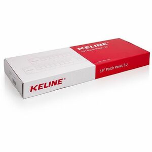 KELine 24 Port(s) Blank Patch Panel - Black - 24 x RJ-45 - 1U High - Cabinet Mountable