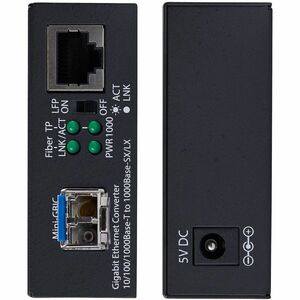 StarTech.com Transceiver/Media Converter - TAA Compliant - 2 Port(s) - 1 x Network (RJ-45) - Duplex LC Port - Twisted Pair
