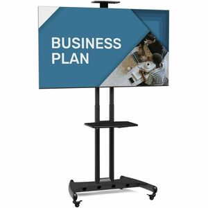 Kanto Rolling TV Cart - 100 lb Load Capacity - 4 Casters - Steel, Metal - 33.30" Width x 22.70" Depth x 79.90" Height - 40