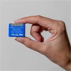 Shelly 1 Mini GEN4 egy áramkörös Wi-Fi + Bluetooth / Zigbee 3.0  multi-protokoll okosrelé, Matter kompatibilis (8A)