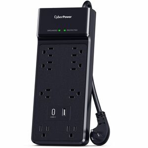 CyberPower CSP806UC18 Home Office 8 - Outlet Surge Protector with 2400 J Surge Suppression - Clamping Voltage 800V, 6 ft C