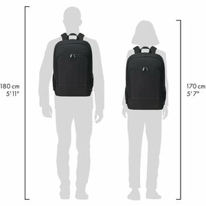 Dicota TWO Tasche (Rucksack) für 33 cm (13 Zoll) bis 35,6 cm (14 Zoll) Notebook - Schwarz - 300D rPET Polyester Körper - w