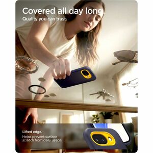 Spigen Nano Pop Case for Google Pixel 10a Smartphone - Textured,Dotted Side Pattern - Blueberry Navy - Drop Resistant, Scr