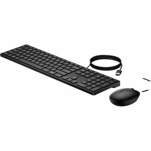 HP Wired Desktop 320MK 键盘鼠标 - A 型 USB 柱塞 电缆 键盘 - 键盘/键盘颜色: 黑 - A 型 USB 电缆 鼠标 - 1000 dpi - 3 按钮 - 滚轮 - 指点设备颜色: 黑 - CoPilot 热