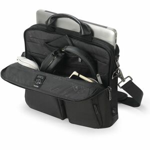 Dicota SEVEN Carrying Case for 30.5 cm (12") to 35.6 cm (14") Notebook - Black - RFID Resistant, Water Proof Bottom - 1680