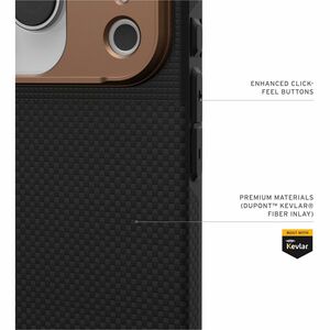 Urban Armor Gear Fibr Armr Case for Apple iPhone 17 Pro Smartphone - Graphite, Bronze - Anti-slip, Drop Resistant, Heat Re