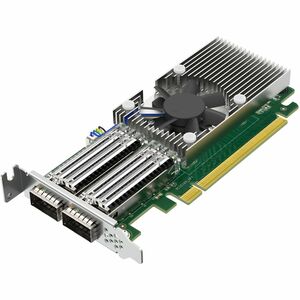 QNAP QXG-100G2SF-BCM Dual-port, 100 GbE Network Expansion Card - PCI Express 4.0 x16 - 256 Gbit/s Data Transfer Rate - Opt