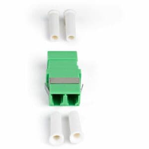 StarTech LC to LC Coupler 10 Pack, OS2 Single Mode SC Footprint LC Fiber Optic Coupler without Flange, LC/APC Duplex Adapt