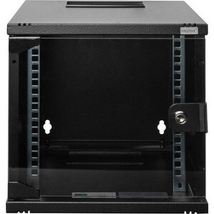 Digitus 6U Wandmontierbar Rackschrank für Server, Patchfeld, LAN-Schalter254 mm Regaltiefe - Schwarz - Stahl, Plastik - 30