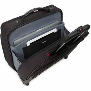 SwissGear Granada Pro 602684 Carrying Case (Roller) for 17" Notebook - Black - Polyester Body - Telescoping Handle, Trolle