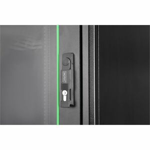 Digitus Unique Light 42U Bodenstehend Geschlossener Schrank Rackschrank für IT-Ausrüstung743 mm Regaltiefe - Schwarz - Sta