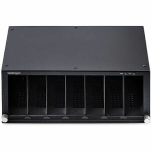 StarTech.com 7 Slot Media Converter Chassis - Black - TAA Compliant - Rack-mountable