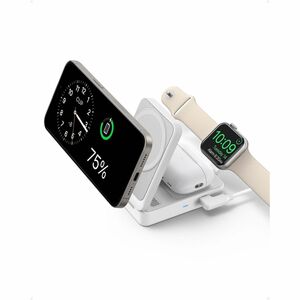 Caricatore a induzione ANKER MagGo A2557 - Bianco - 1 - Per Smartwatch, iPhone, AirPod, Smartphone, Earbud, Dispositivo ab