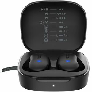 Belkin SoundForm Anywhere AUC014FQBK Earset - Stereo - True Wireless - Bluetooth - Earbud - Binaural - In-ear - Black