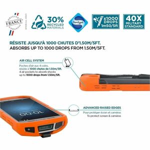 MOBILIS PROTECH Rugged Carrying Case Zebra Mobile Computer - Safety Orange - Drop Resistant, Shock Resistant, Scratch Resi