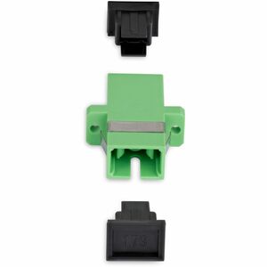 StarTech.com SC auf SC Kupplung 10er Pack, OS2 Singlemode SC Glasfaser Kupplung mit Flansch, SC/APC Simplex Adapter - Grün