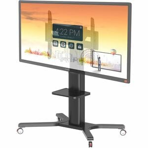 Paramount™ PR598-M Flachbildschirm-Wagen - 129,73 kg Belastbarkeit - 4 Rollen - 76,20 mm Rollengröße - Metall - 1240 mm Br