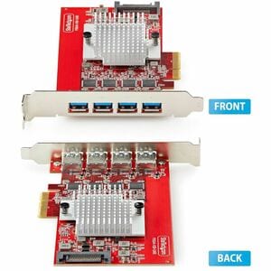 StarTech.com USB Adapter - PCI Express 3.0 x4 - 1.25 GB/s, 5 GB/s - Desktop, Server, Hard Drive, Mobile Device - Plug-in C