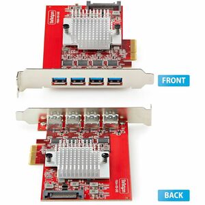 StarTech.com USB Adapter - PCI Express 3.0 x4 - 1.25 GB/s, 5 GB/s - Desktop, Server, Hard Drive, Mobile Device - Plug-in C