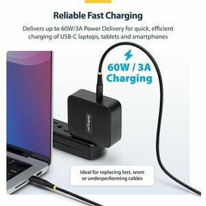 StarTech.com 2 m USB-C Data Transfer Cable - 1 - Cable for Notebook, Hub, Mobile Device, Wall Charger, Power Bank, Mobile 