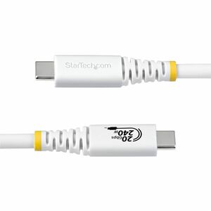 2m (6ft) USB4 Cable 20Gbps USB-IF Certified USB-C Cable 240W PD EPR 4K 120Hz DP 2.1 TPE Jacket White USB-C Cord