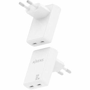 CARGADOR GAN ULTRA DELGADO 30W 2XUSB-C PD3.0 QC4.0 BLANCO