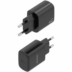 CARGADOR GAN 30W USB-C PD3.0 NEGRO