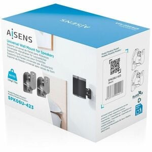 SOPORTE DE PARED GIRATORIO INCLINABLE PARA ALTAVOCES NEGRO