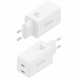 CARGADOR GAN 65W 2XUSB-C PD3.0 QC4.0 BLANCO