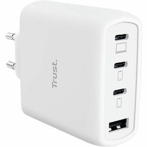 Adattatore / alimentatore CA Trust Maxo - 65 W - Adattatore universale - 3 USB di tipo C - Per Smartphone, Tablet PC, e-bo
