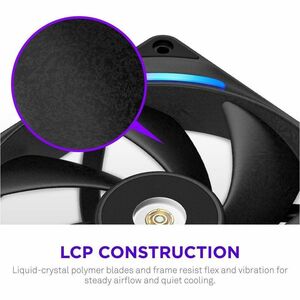 NZXT RF-U14PN-B1 Cooling Fan - PC, Motherboard, Radiator, Heatsink - 140 mm Maximum Fan Diameter - 1 x Fan(s) - 197.08m³/h