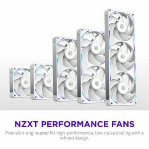 NZXT RF-U12PN-W1 Cooling Fan - PC, Motherboard, Radiator, Heatsink - 120 mm Maximum Fan Diameter - 1 x Fan(s) - 176.70m³/h