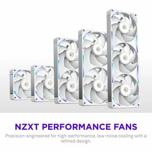 NZXT RF-U24PN-W1 Cooling Fan - PC, Radiator, Heatsink - 120 mm Maximum Fan Diameter - 2 x Fan(s) - 176.70m³/h Maximum Airf