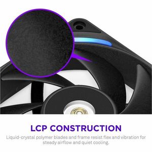 NZXT RF-U12PN-B1 Cooling Fan - PC, Motherboard, Radiator, Heatsink - 120 mm Maximum Fan Diameter - 1 x Fan(s) - 176.70m³/h